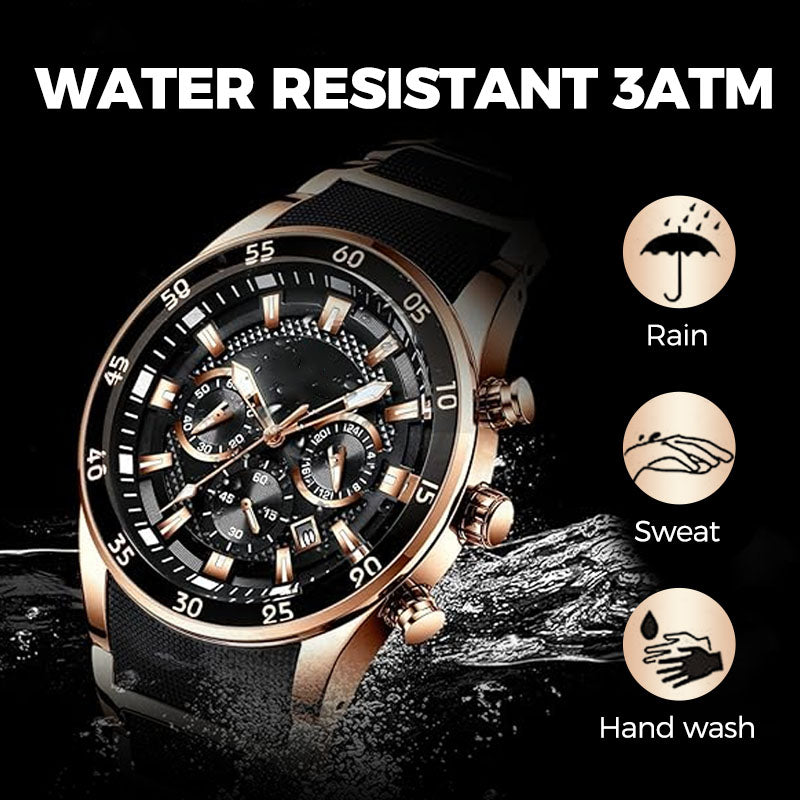 ⌚ 50% OFF NOW! ✨ Men's Waterproof Multifunctional Quartz Watch – Chronograph Design, Luminous Hands & Stainless Steel 🌊