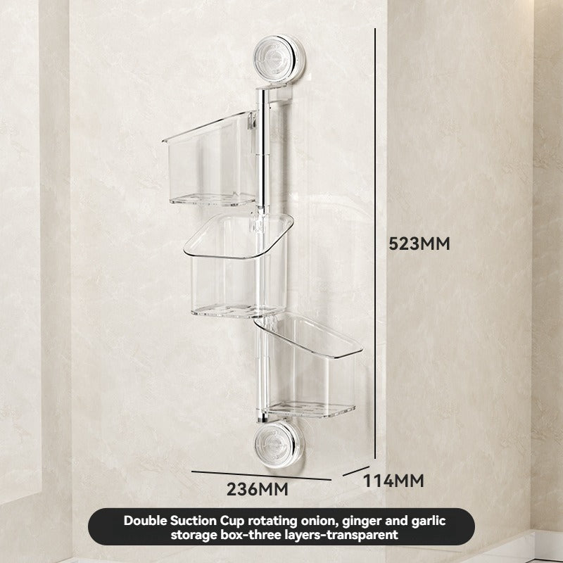 🔥Hot Sale🔥Perforated Suction Cup Spice Storage Rack（50% OFF）