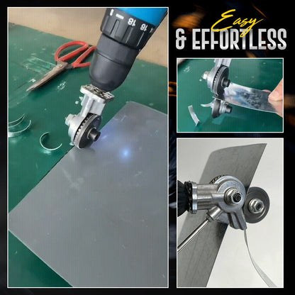 📢📢50% OFF !! ⏰Electric Drill Plate Cutter – Precise, Light, Safe Metal Gear Cutter for Daily Use ✂️✨🎯