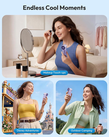 🌬️ Buy 1 Get 1 Free⭐Turbo Handheld Fan – LED Display, 6 Speeds, 3000mAh 🔋
