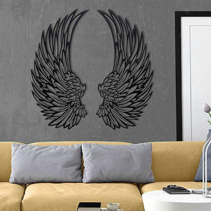 📢📢50% OFF🌟🌟Angel Wings Wall Art In Metal With LED Lights