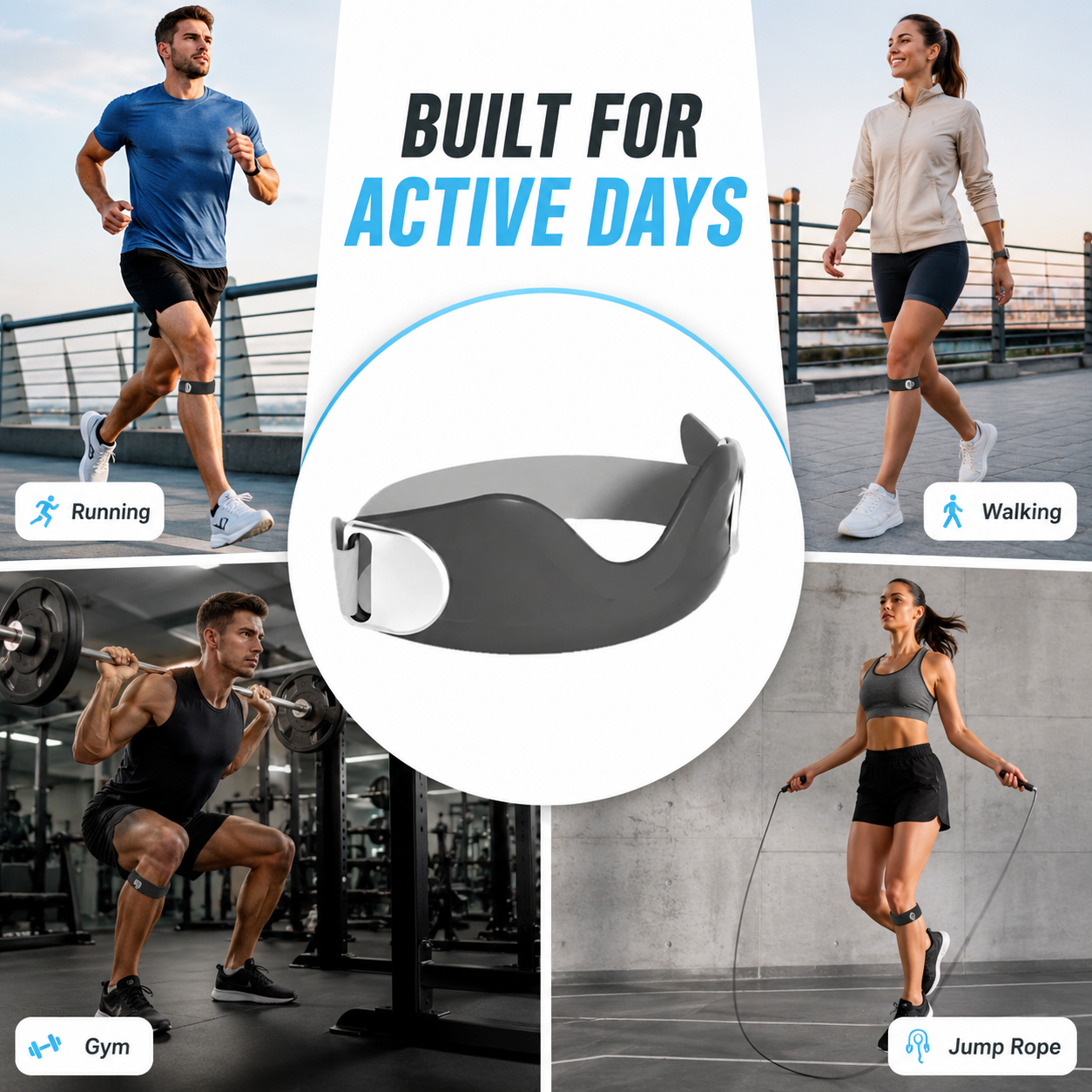 🔥50% OFF！⏰️ Silicone Patella Knee Strap for Knee Pain Relief🦵