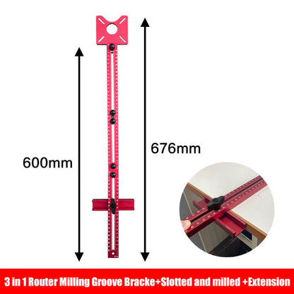 🔧50% OFF! ✨ 3-in-1 Router Milling Groove Bracket – Adjustable, Inch/cm Scales, Modular Design 🛠️