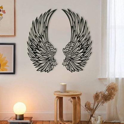 📢📢50% OFF🌟🌟Angel Wings Wall Art In Metal With LED Lights