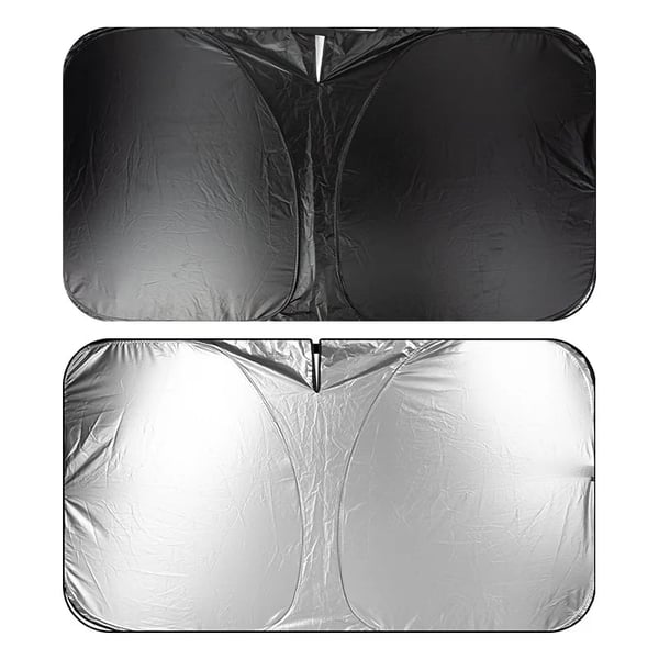 🚗 LIMITED-TIME 50% OFF! ✨ Windshield Sunshade Foldable Sun Shield – UV Protection, Includes Steering Wheel Cover, Pouch ☀️