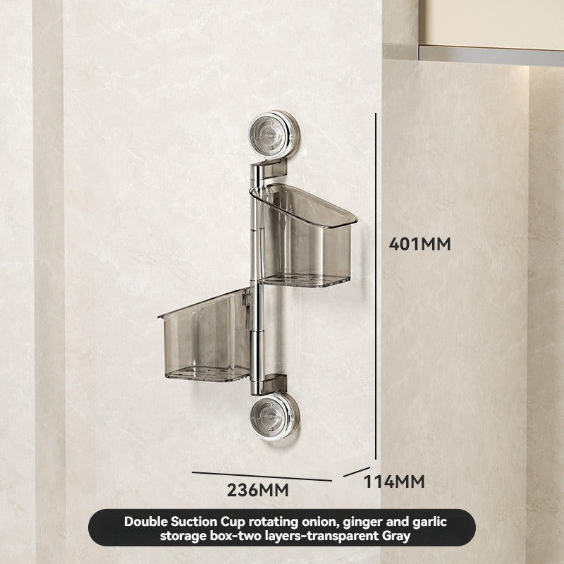 🔥Hot Sale🔥Perforated Suction Cup Spice Storage Rack（50% OFF）