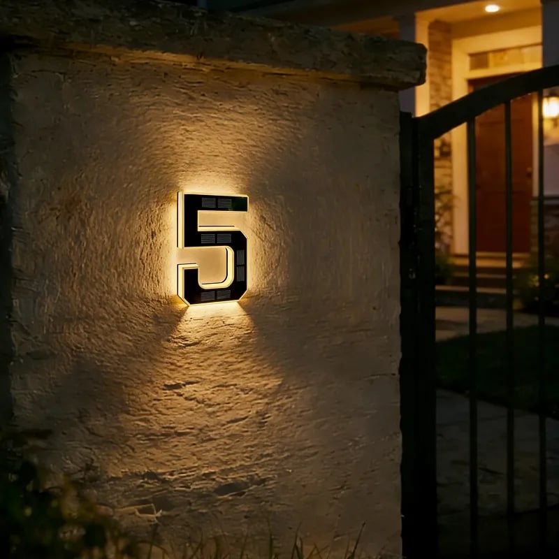 🔥Last Day 50% OFF🔥Solar Lighted House Numbers LED Numbers, Waterproof for Outside