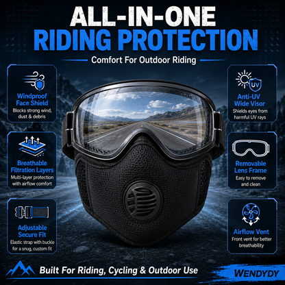⏳50% off ⏰Windproof Anti-UV Motorcycle Mask & Goggles