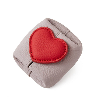❤️ 50% Off👛Top-Grain Leather Mini Wallet with a Hint of Heart💝