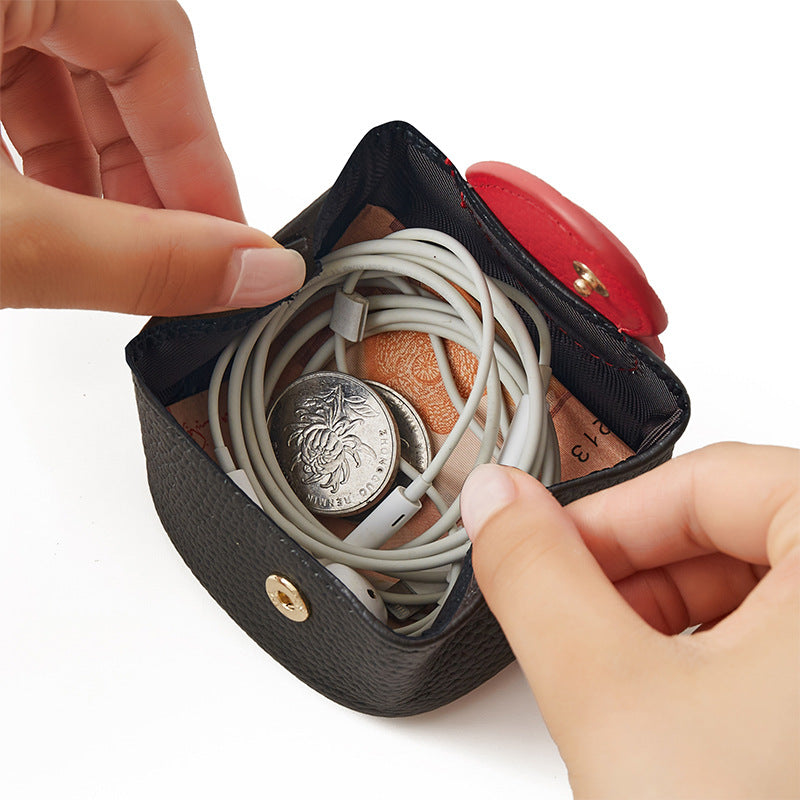 ❤️ 50% Off👛Top-Grain Leather Mini Wallet with a Hint of Heart💝