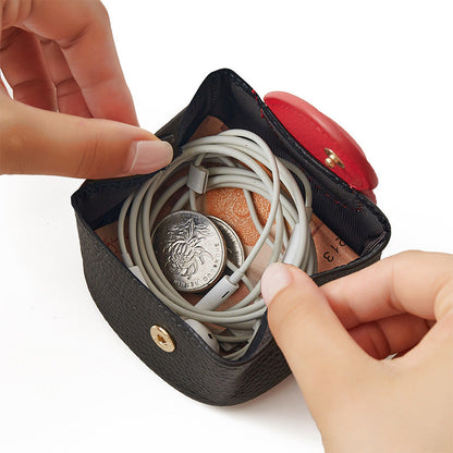 ❤️ 50% Off👛Top-Grain Leather Mini Wallet with a Hint of Heart💝