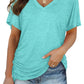 💕Hot Promotion- UP TO 50% OFF🌷👚Women's Short Sleeve V Neck Dolman Tops with Side Shirring