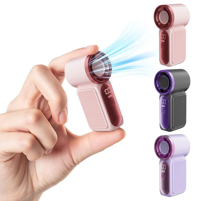 🌬️ Buy 1 Get 1 Free⭐Turbo Handheld Fan – LED Display, 6 Speeds, 3000mAh 🔋