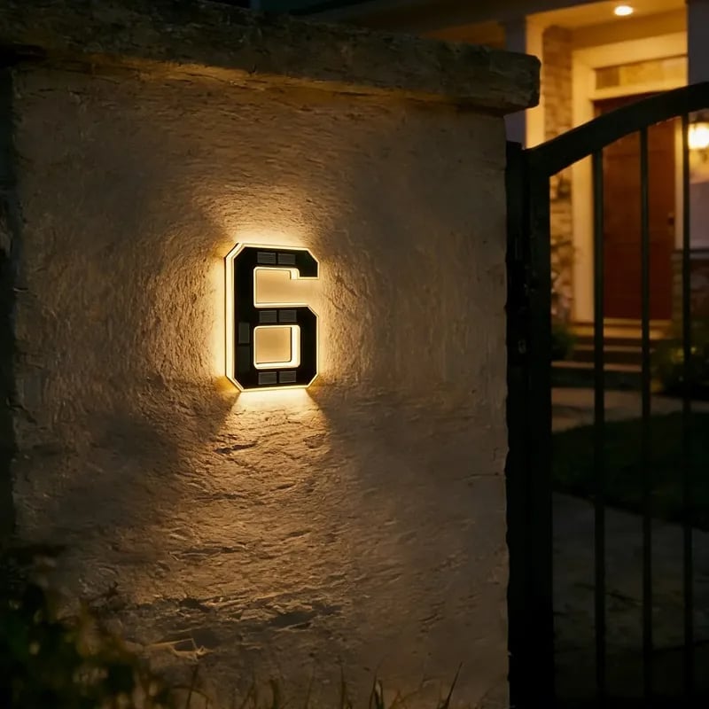 🔥Last Day 50% OFF🔥Solar Lighted House Numbers LED Numbers, Waterproof for Outside