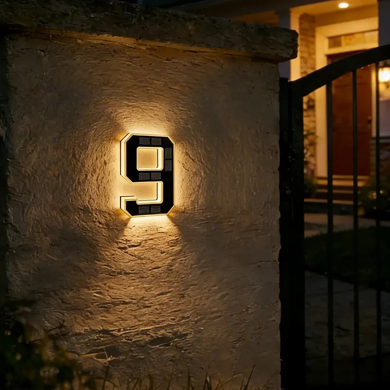 🔥Last Day 50% OFF🔥Solar Lighted House Numbers LED Numbers, Waterproof for Outside