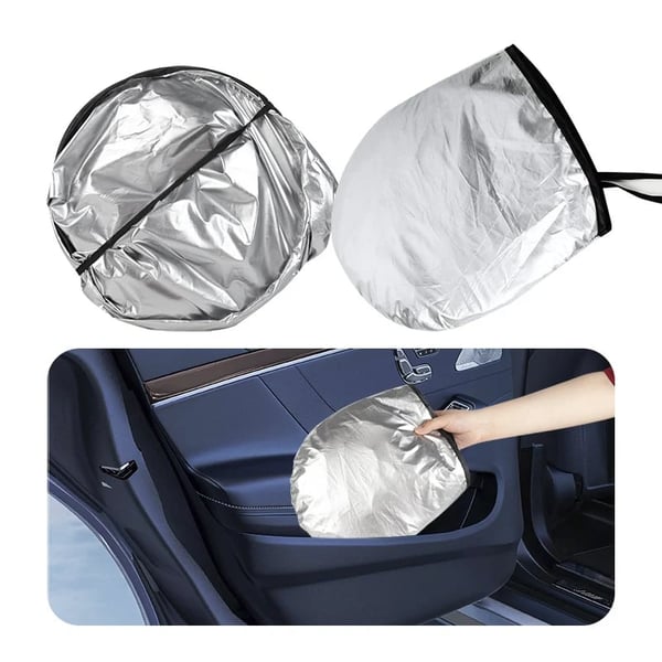 🚗 LIMITED-TIME 50% OFF! ✨ Windshield Sunshade Foldable Sun Shield – UV Protection, Includes Steering Wheel Cover, Pouch ☀️