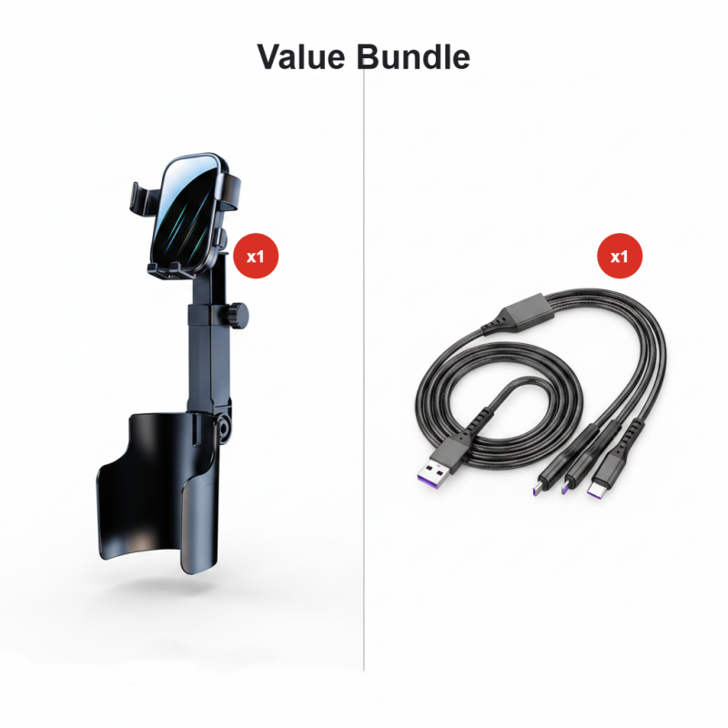 ⚠️Car Cup Holder Phone Mount – 360° Adjustable, Strong N52 Magnet, One-Hand Operation, Fits All Phones, Stable Magnetic & Clamp Models for Safe Driving