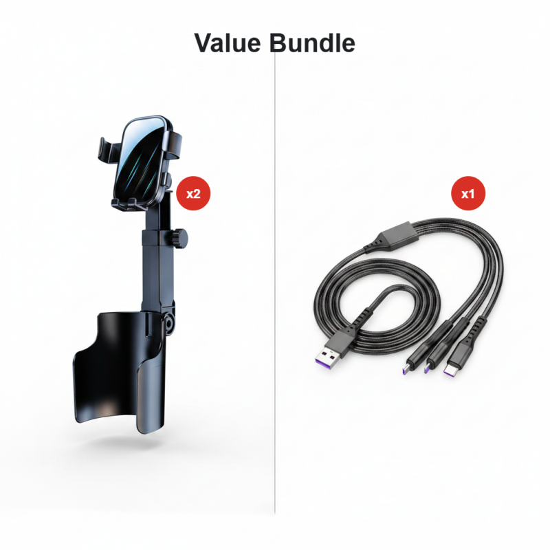 ⚠️Car Cup Holder Phone Mount – 360° Adjustable, Strong N52 Magnet, One-Hand Operation, Fits All Phones, Stable Magnetic & Clamp Models for Safe Driving