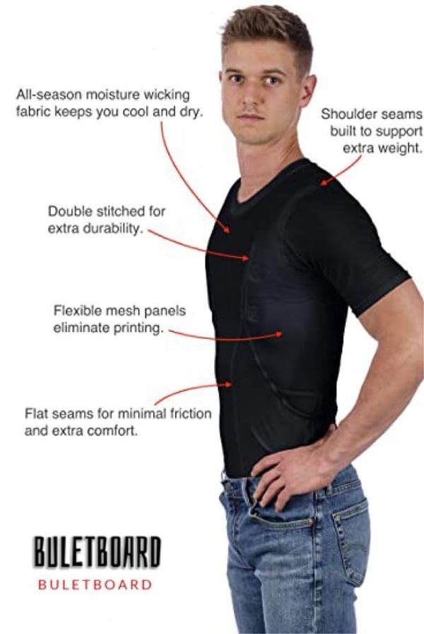 🎁 Sale 49% OFF⏳MEN'S CONCEALED LEATHER HOLSTER T-SHIRT (BUY 2 FREE SHIPPING)