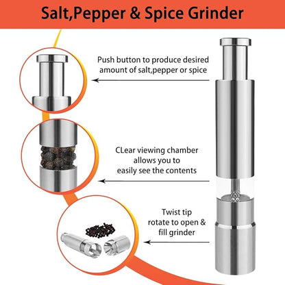 ⚡【Professional Grade】 Salt, Pepper & Spice Grinder⚡| Refillable Glass Chambers (Buy 2 Get 1 FREE)