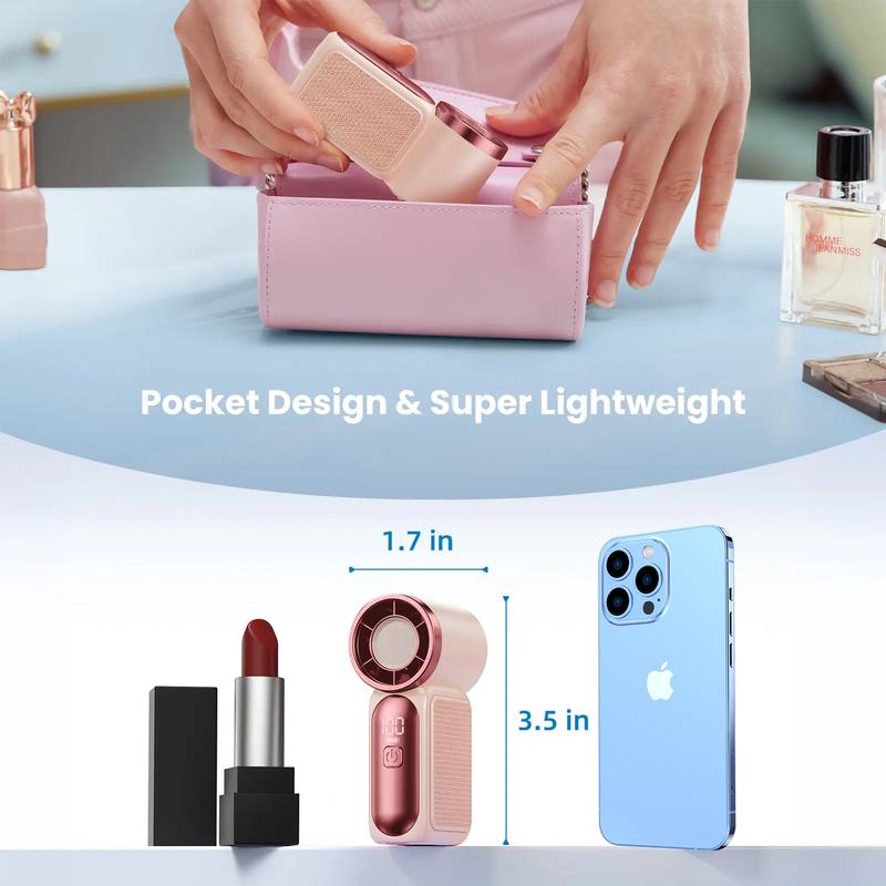 🌬️ Buy 1 Get 1 Free⭐Turbo Handheld Fan – LED Display, 6 Speeds, 3000mAh 🔋