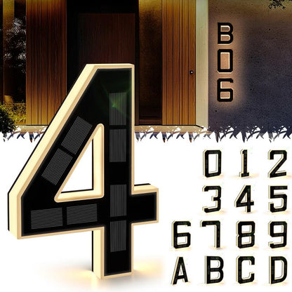 🔥Last Day 50% OFF🔥Solar Lighted House Numbers LED Numbers, Waterproof for Outside