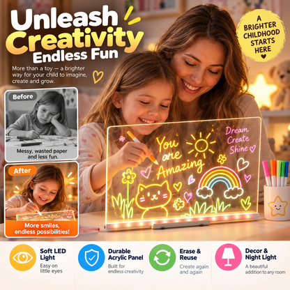 Kids LED Erasable Acrylic Drawing Board | S–L