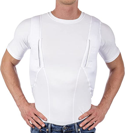 🎁 Sale 49% OFF⏳MEN'S CONCEALED LEATHER HOLSTER T-SHIRT (BUY 2 FREE SHIPPING)