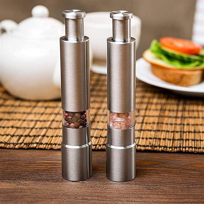 ⚡【Professional Grade】 Salt, Pepper & Spice Grinder⚡| Refillable Glass Chambers (Buy 2 Get 1 FREE)