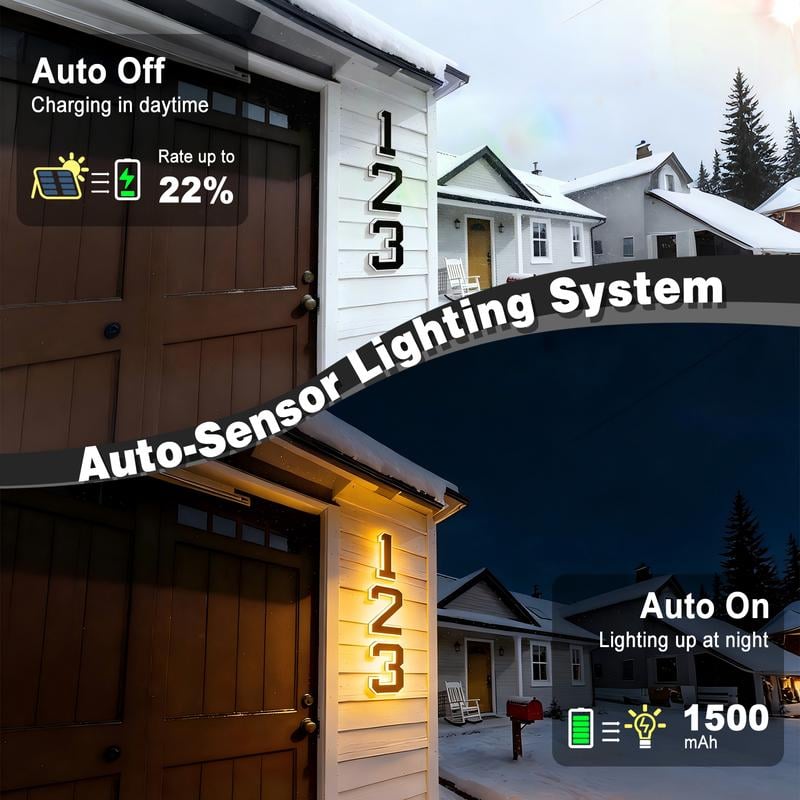 🔥Last Day 50% OFF🔥Solar Lighted House Numbers LED Numbers, Waterproof for Outside