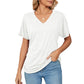 💕Hot Promotion- UP TO 50% OFF🌷👚Women's Short Sleeve V Neck Dolman Tops with Side Shirring
