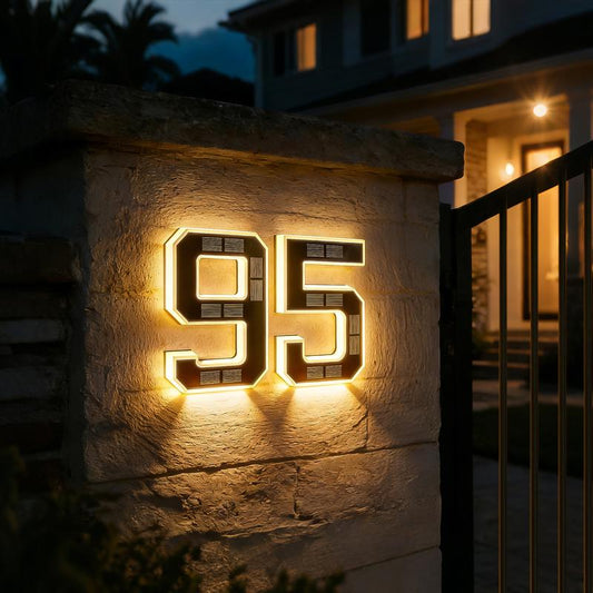 🔥Last Day 50% OFF🔥Solar Lighted House Numbers LED Numbers, Waterproof for Outside