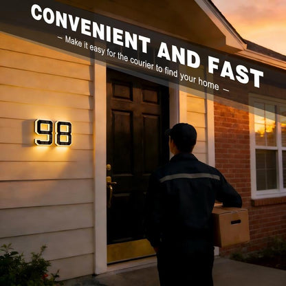 🔥Last Day 50% OFF🔥Solar Lighted House Numbers LED Numbers, Waterproof for Outside