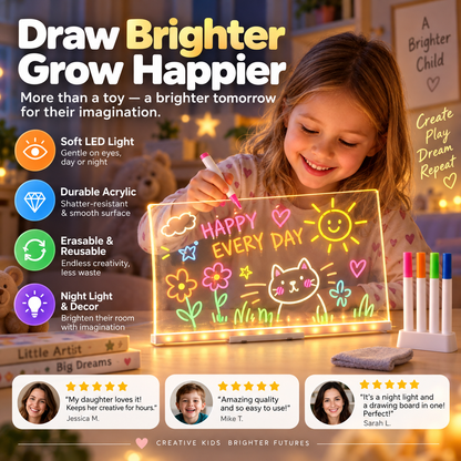 Kids LED Erasable Acrylic Drawing Board | S–L