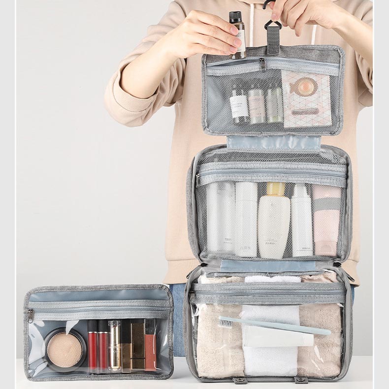 Dry and Wet Separation Waterproof Folding Travel Cosmetic Bag - Ideal Gift