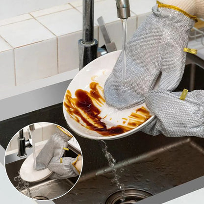 📢📢50 % OFF !!🔥🔥Kitchen Essentials— Dishwashing Wire Gloves✨