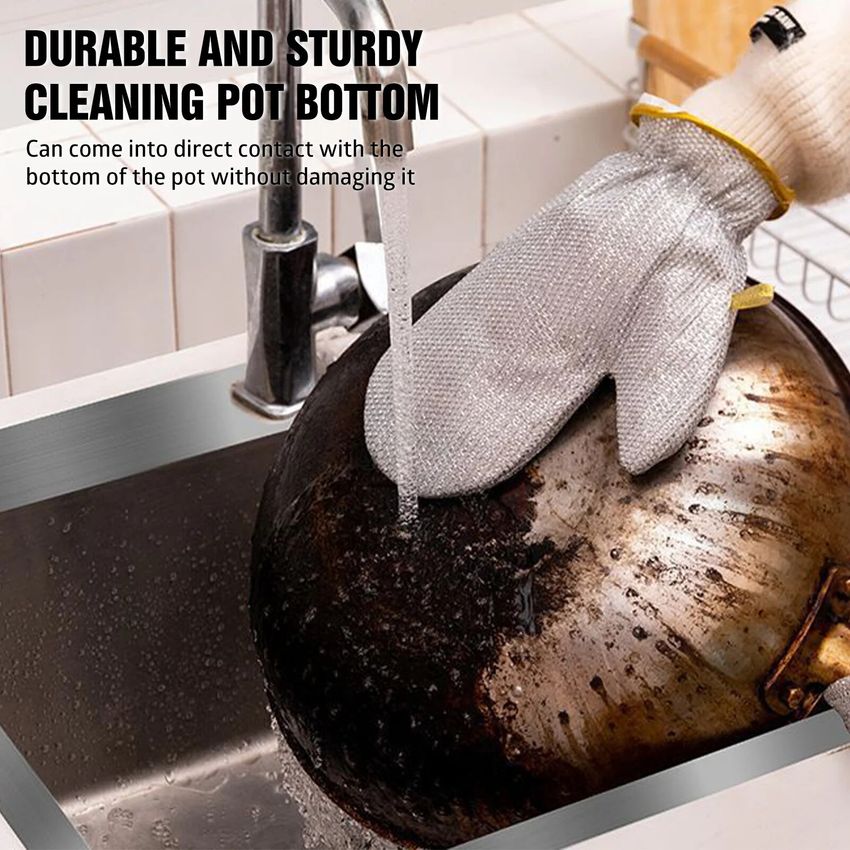 📢📢50 % OFF !!🔥🔥Kitchen Essentials— Dishwashing Wire Gloves✨