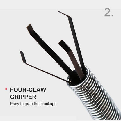 🥳2026 HOT SALE🥳💞50K+ SOLD!🌀🚰 50% OFF! Drain Cleaning Hook – 4‑claw grabber, targets blockages precisely. Flexible stainless steel, reaches deep pipes. 🛡️✨