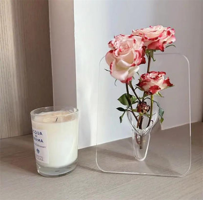📢📢50% OFF !! ⏰Photo Frame Shaped Clear Flower Vase