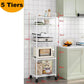 Multi-Tier Storage Shelf with Sliding Wheels