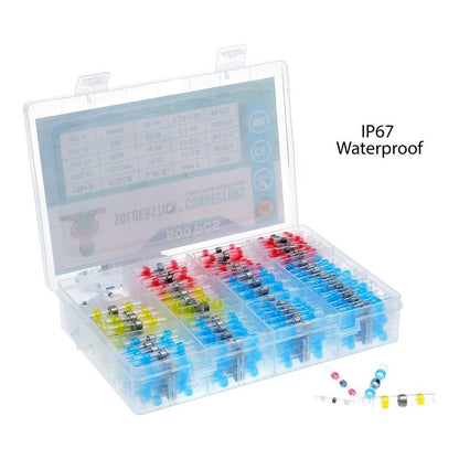 ⏰Haisstronica Solder-Seal Wire Connectors - Waterproof heat-shrink connectors with a self-soldering function