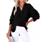 👚Women's Oversized Blouse ✅ Lightweight Gauze & Buttoned V-Neck | Flowy and Casual 🍃