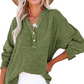 👚Women's Oversized Blouse ✅ Lightweight Gauze & Buttoned V-Neck | Flowy and Casual 🍃