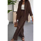 ⏳Limited-time 50% off⏰Womens Fashion Solid Color Loose Shirt Casual Wide Leg Trousers (2 Piece Set)👚👖