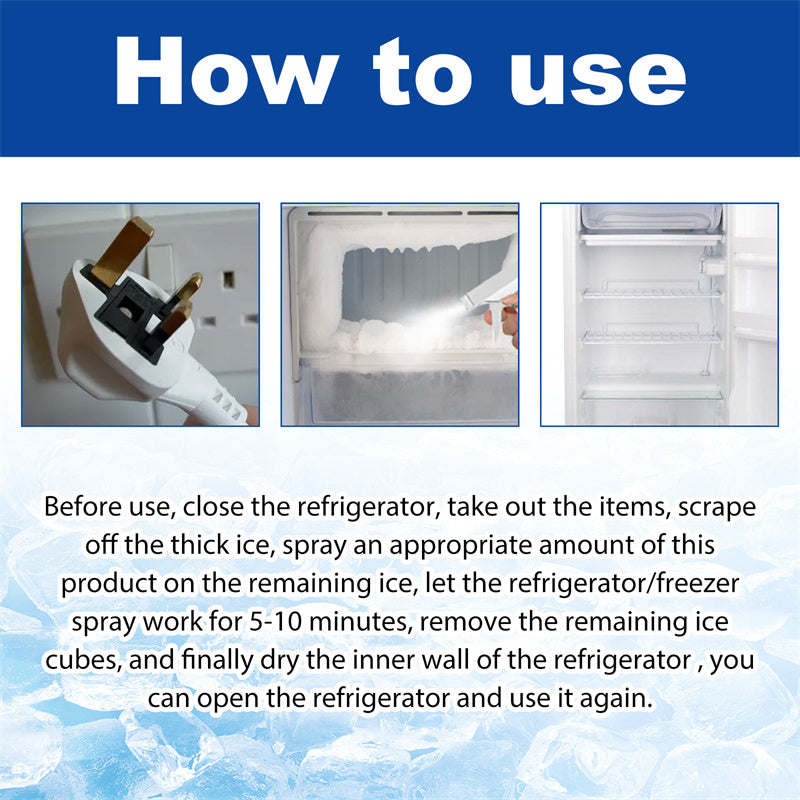 💥50% OFF💥120ml Fridge Freezer De-Icer Spray
