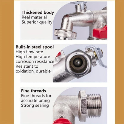 🔥Hot Sale 50% OFF🔥Universal Stainless Steel Double Outlet Garden Water Faucet