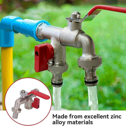 🔥Hot Sale 50% OFF🔥Universal Stainless Steel Double Outlet Garden Water Faucet