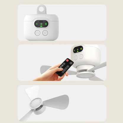 ⏰50% OFF a rechargeable ceiling fan with LED lights! 🌬️✨