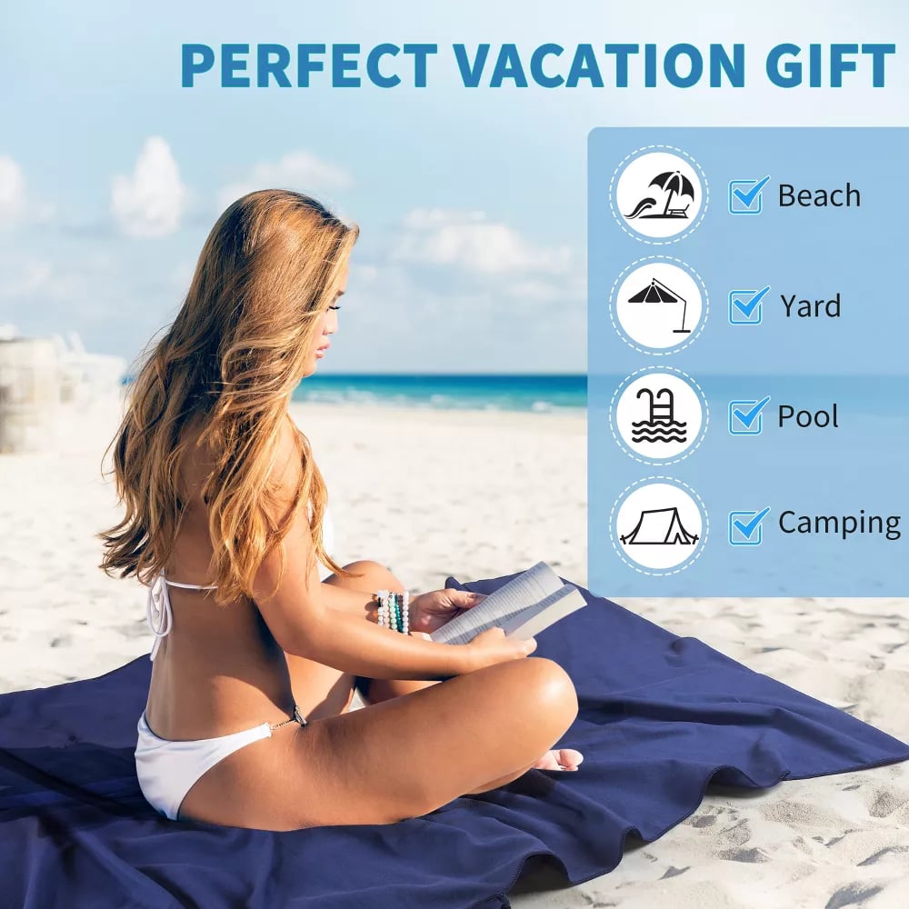 🏖️Summer Hot Sale 50% OFF🌞🌊Sun Lounger Towel in Bag with Pockets Storage