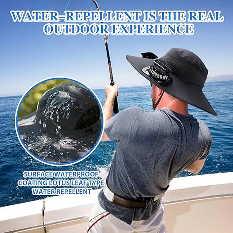 🧢  50% OFF! ✨ Solar Fan Sun Hat – UPF 50+, Dual Power, Ultralight ☀️
